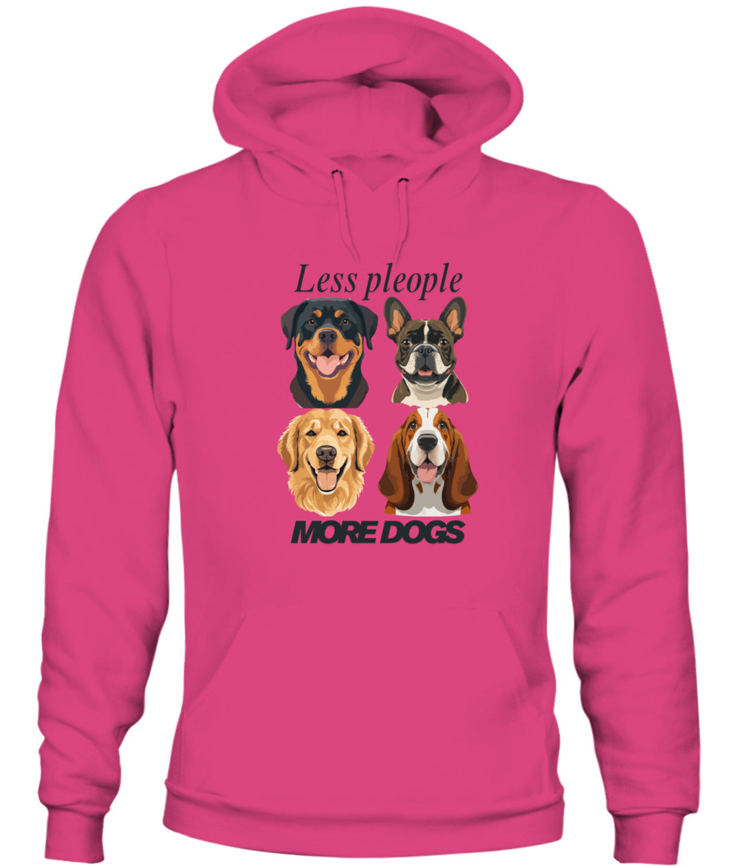 Unisex Hoodie | Less people, more dogs