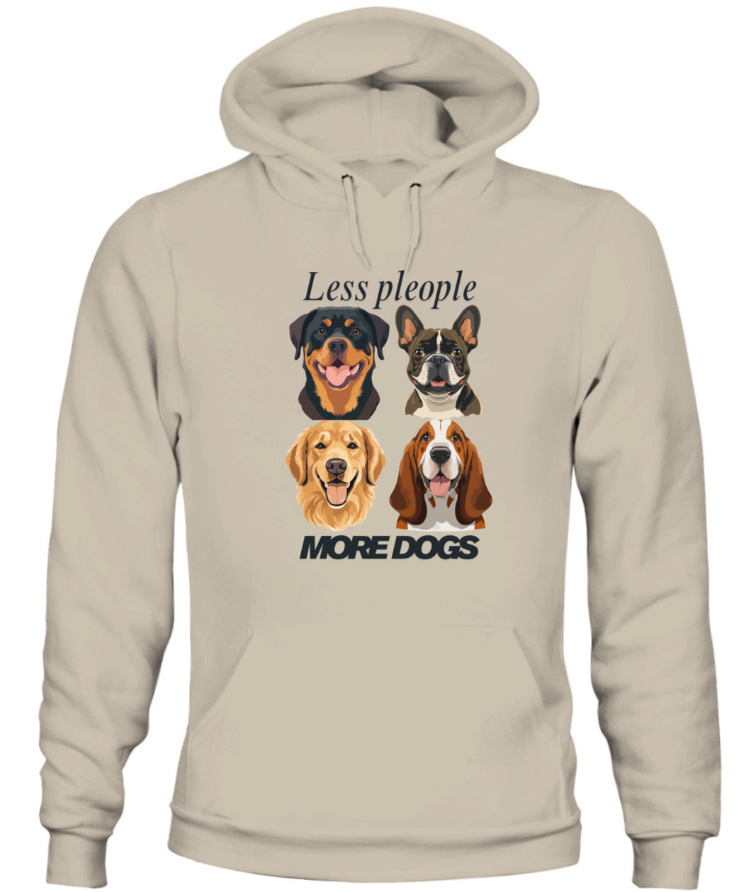 Unisex Hoodie | Less people, more dogs