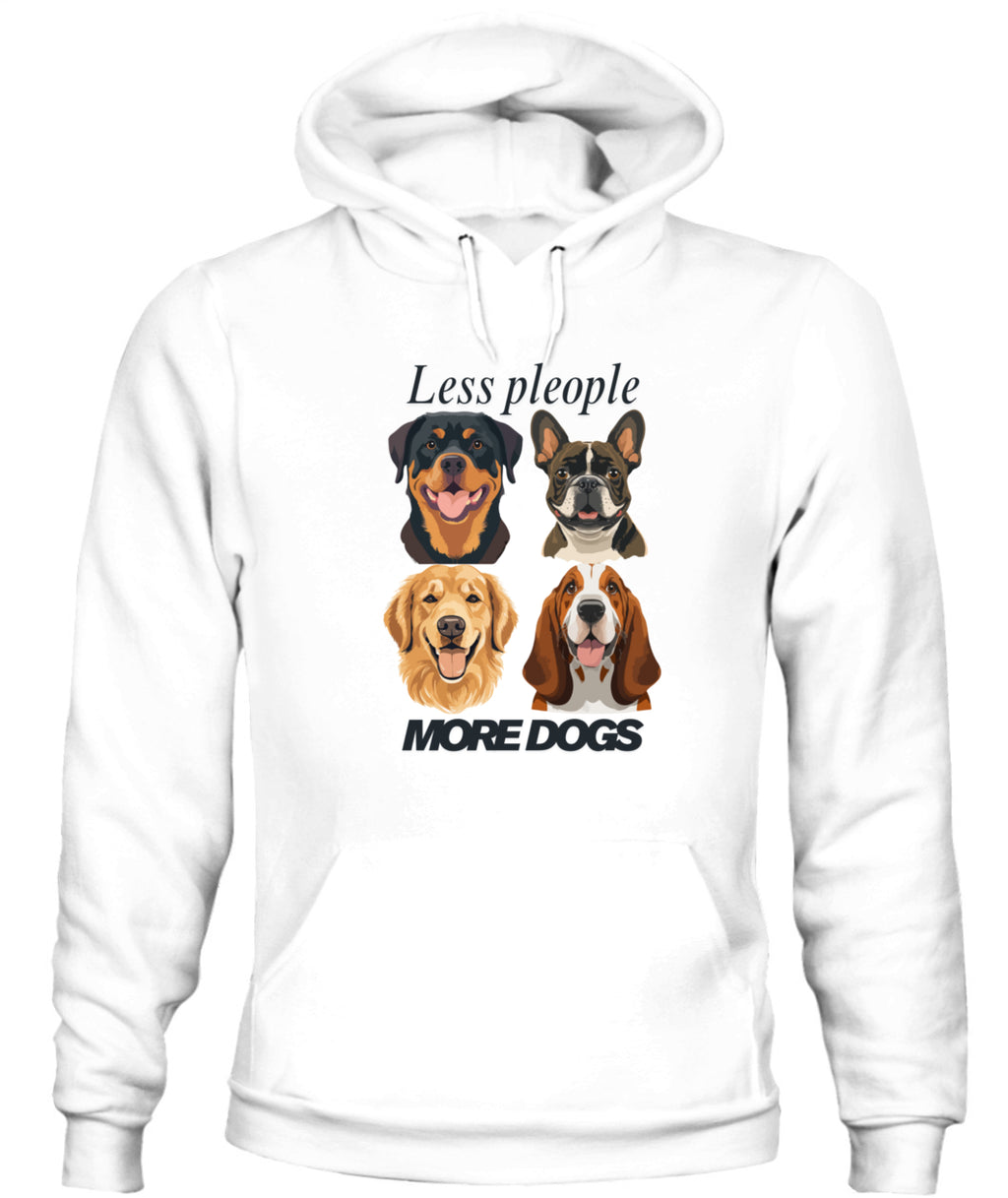 Unisex Hoodie | Less people, more dogs