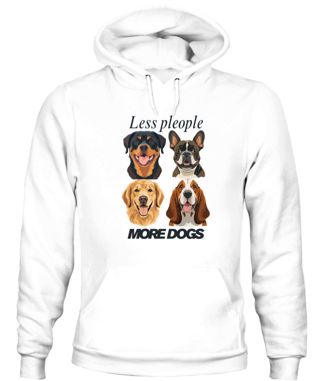 Unisex Hoodie | Less people, more dogs